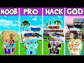 Minecraft Family Beauty Prime House Build Challenge - Noob vs Pro vs Hacker vs God
