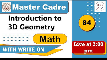 Math Master Cadre | Introduction to Three-dimensional Geometry | Ch - 14 | New Classes | Full Course