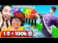 1 Elimination = 100,000 V-Bucks With My Girlfriend! (Fortnite)