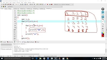 45.how to print a square using integers in "C" language(Hindi/urdu)