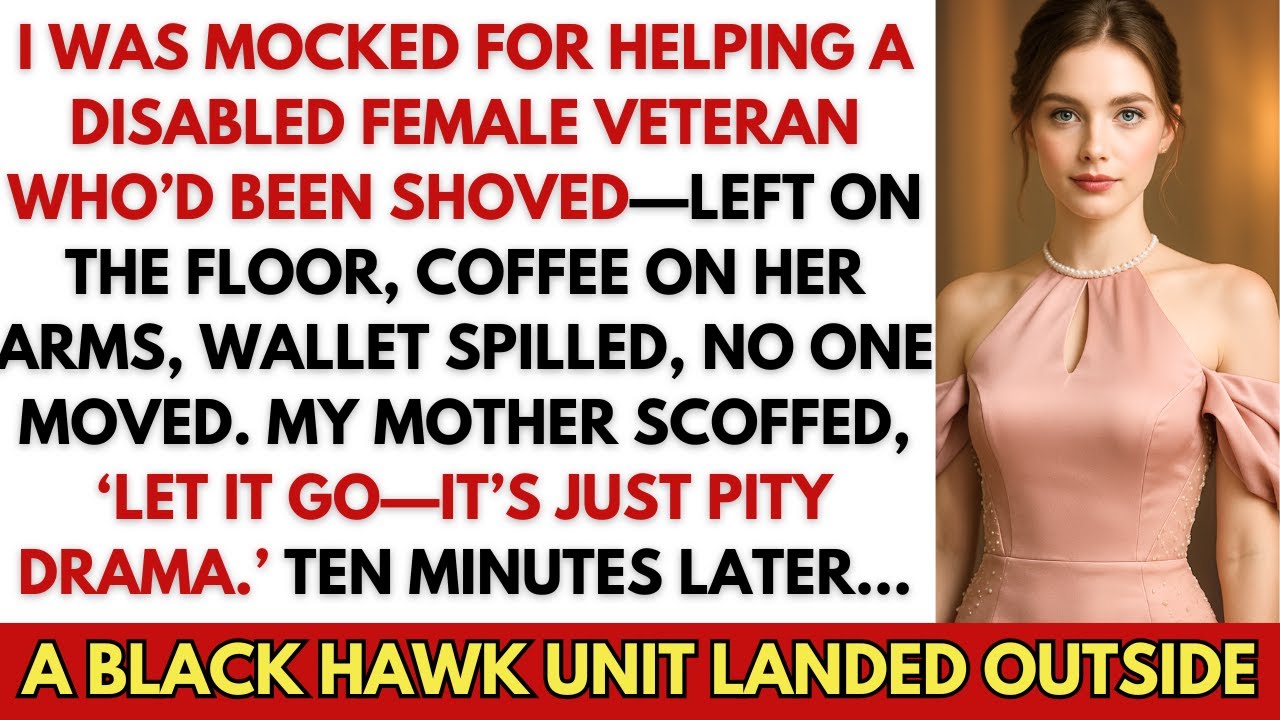 I Helped A Disabled Vet Shoved To The Floor. Mom Scoffed, ‘Just Pity Drama.’ Then Black Hawk Landed.