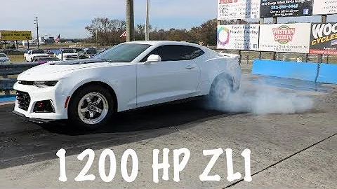 1200 HP Camaro ZL1 Takes On NC Outlaw Dragstrip