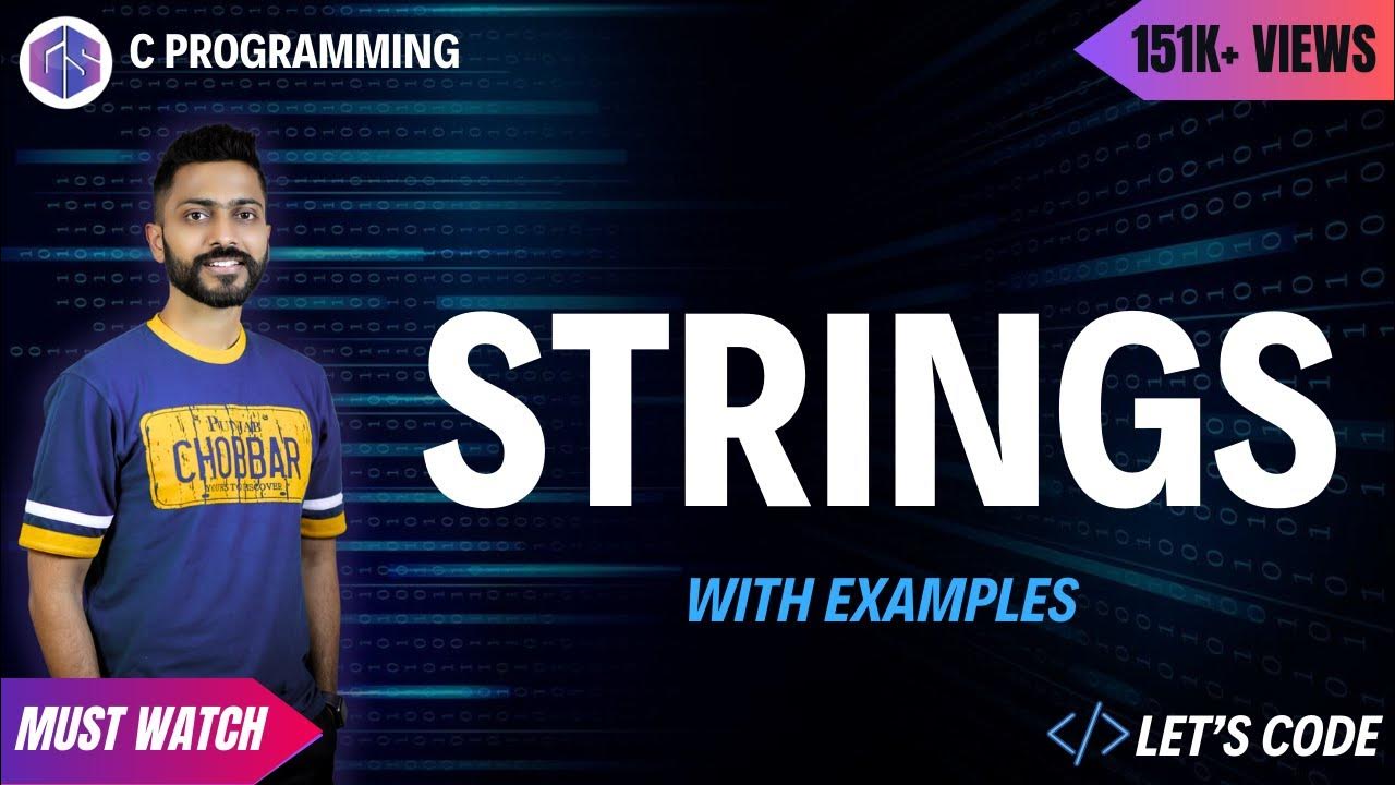 Strings in C Programming | Concept of Strings in C Programming - YouTube