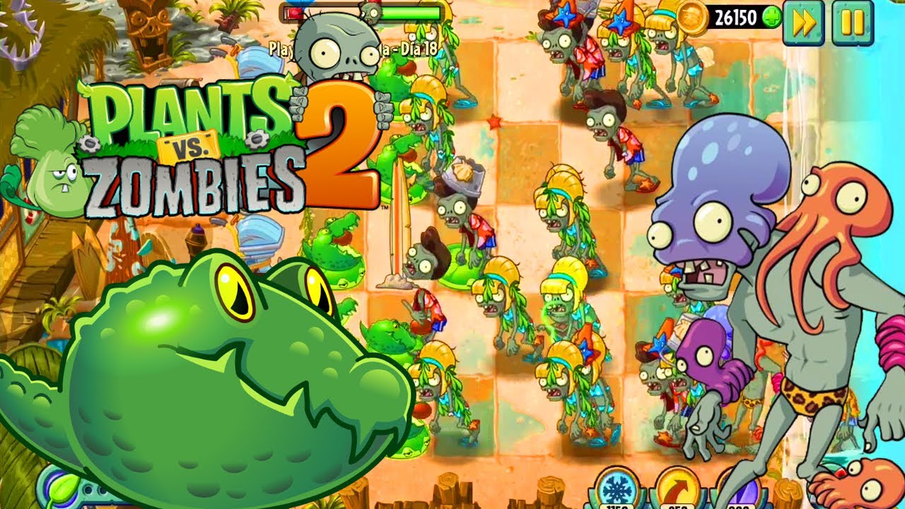 Vaskom PLANTS VS. ZOMBIES 2: EL GUACADRILO Y EL OCTO ZOMBIE | #75 - YouTube