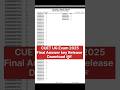 CUET UG EXAM 2025 Final Answer Key Release! #cuet2025#ntacuet #answerkey#shorts #shortvideo#trending