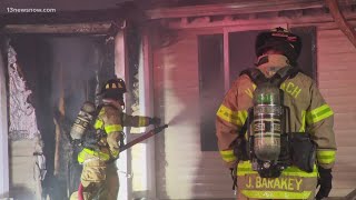 Fire reignites at Virginia Beach home