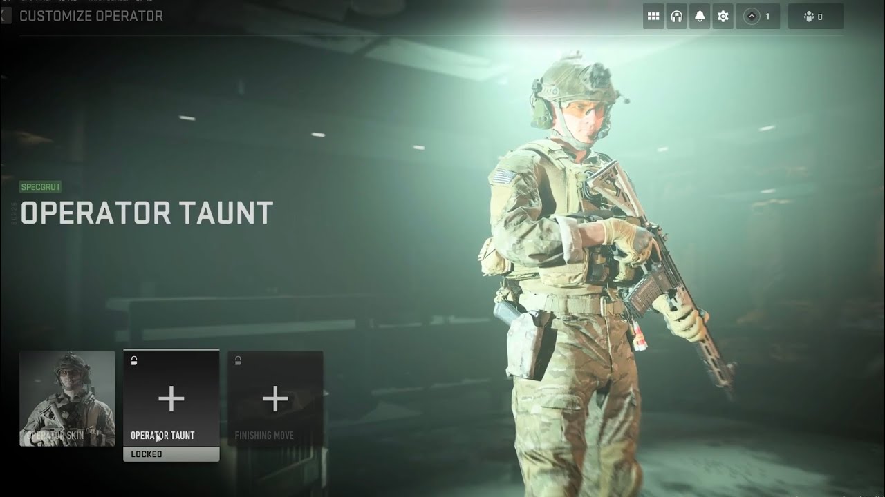 Call of Duty: Modern Warfare II Beta Build - Operator Menu | Cut “Taunt” Feature