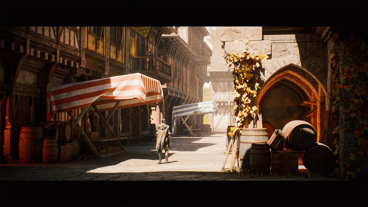 Unreal Engine 5 - Medieval Modular Town - Third person Walktrough - YouTube