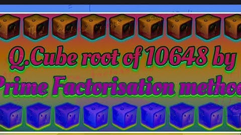 🧊#Cube root of 10648 by prime factorisation method#maths#deepa career ummeed #viralvideo#education✨️