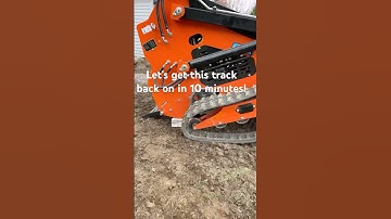 How to put track back on mini skid steer. #miniskidsteer #toughterrains #retrack #tracks
