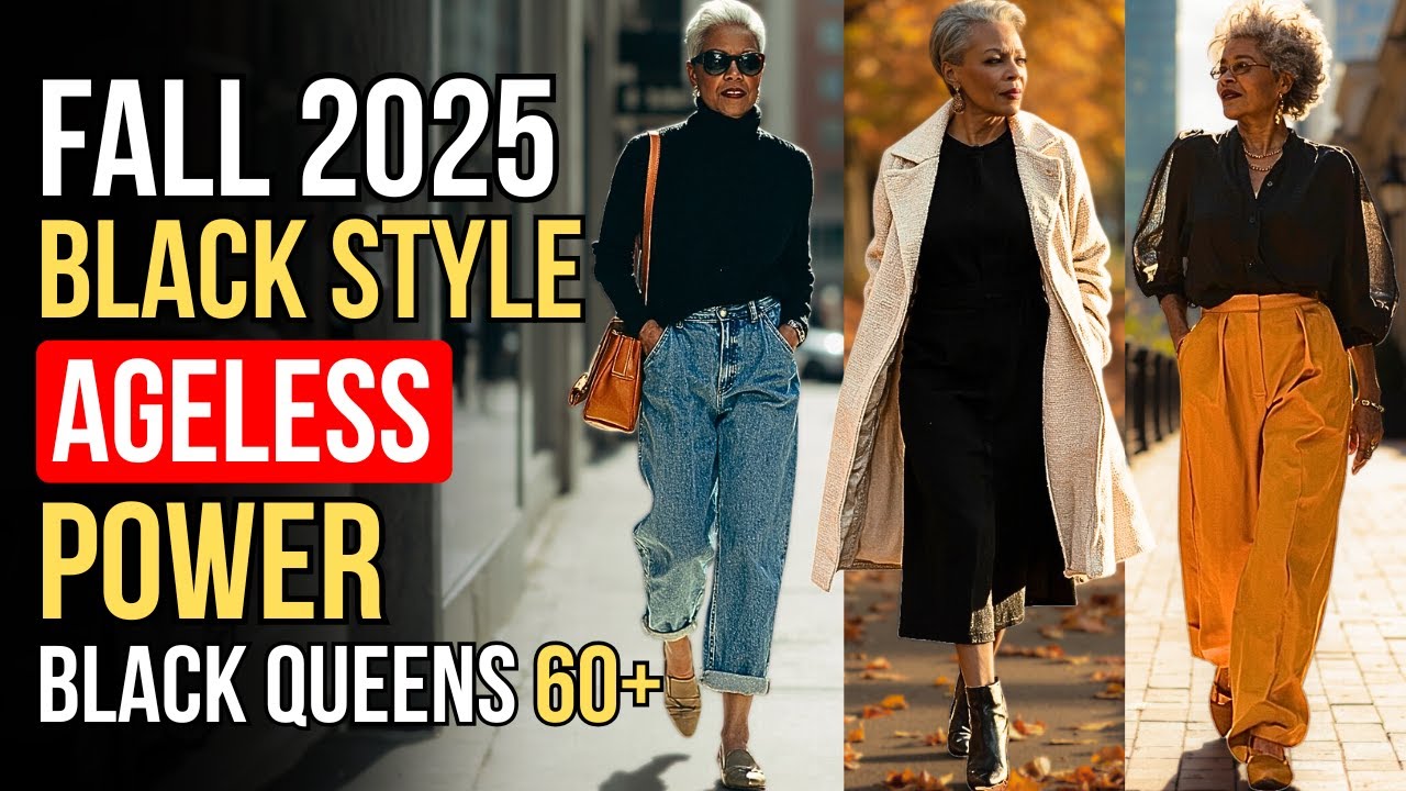 How to Wear Black Without Looking Harsh This Autumn for Older Black Women Over 60