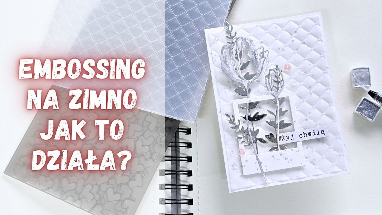 Embossing na zimno krok po kroku. Tusze, akwarele i delikatna karteczka. Cardmaking.