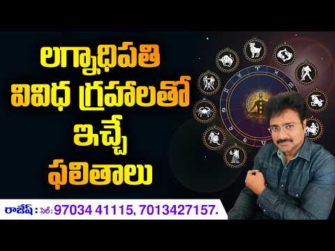 Results given by the ascendant lord // Results given by the ascendant lord with various planets /...