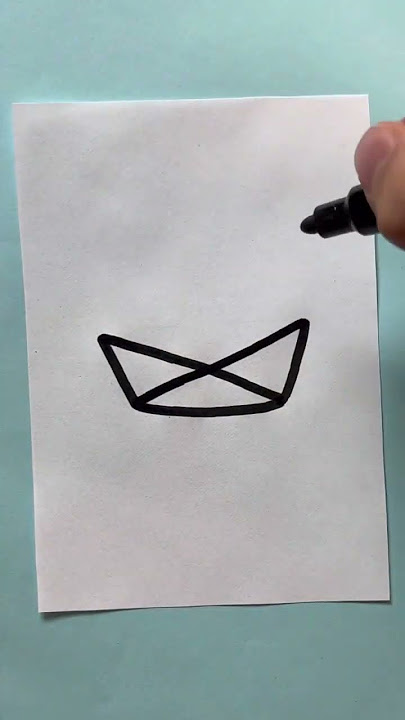 Como dibujar un barco de papel #art #shorts #dibujo #drawing