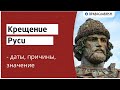 Крещение Руси - дата, причины, значение