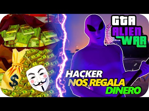 GTA 5 ONLINE 👽 HACKER NOS REGALA DINERO 💸 ALIENS VERDES VS MORADOS GAMEPLAY 3