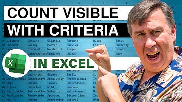 Excel - Count Visible Cells Matching Criteria - Episode 1731