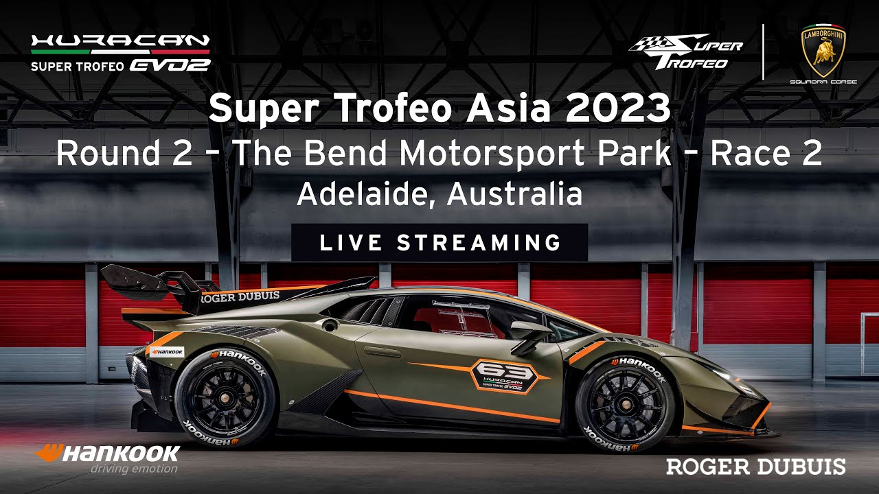 ⁣Lamborghini Super Trofeo Asia 2023 – The Bend Motorsport Park, Race 2