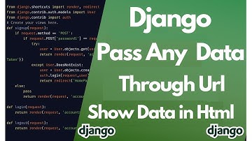 How To Pass Data Through Url & Show in HTML Django