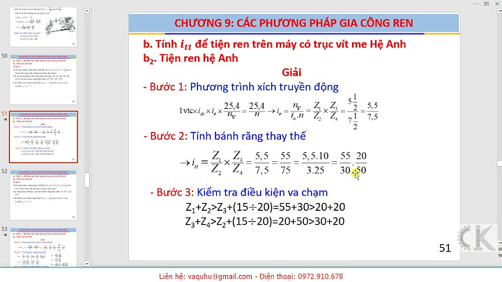 Tính toán bánh răng thay thế máy tiện