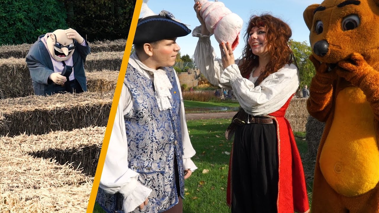 Hugo, Rødspætte og Romkugle laver halloween-sjov med Dr. Træls