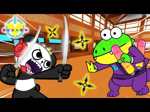 NINJA ASSASSIN SIMULATOR Roblox Ninja Masters Let's Play Combo Panda Vs Gus