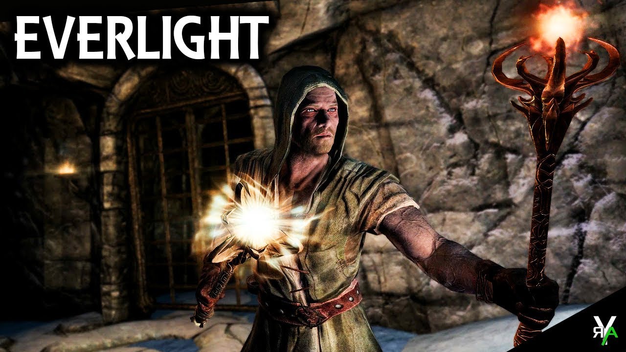 EVERLIGHT TORCHES OF SKYRIM Torch Mod!! Xbox Modded Skyrim Mod