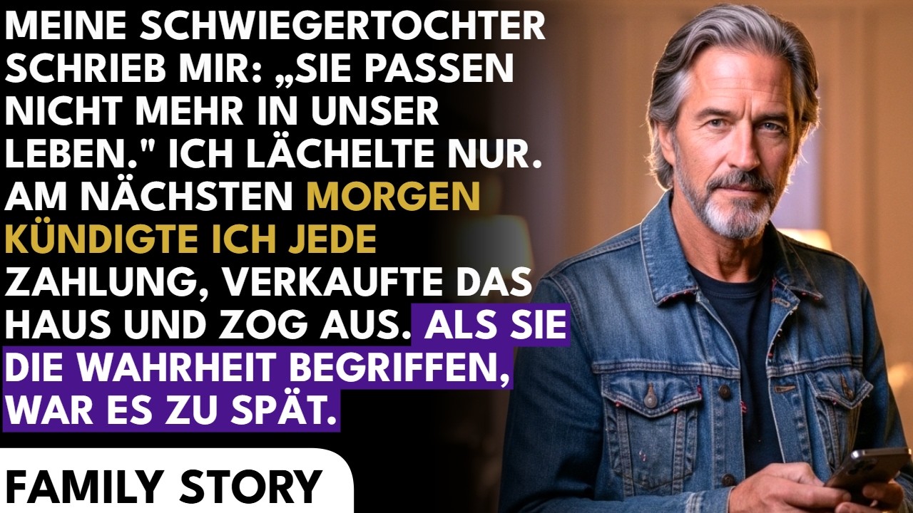 Ich saß im Wartezimmer des Onkologen, mitten in meiner Chemotherapie, als meine Schwiegertochter mir von Adrians Handy schrieb: „Es wäre besser, wenn Sie sich eine eigene Wohnung suchen würden....