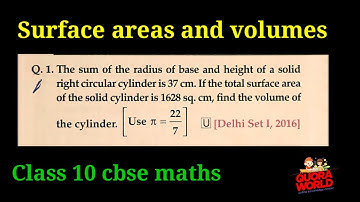 The sum of the radius of base and height of a solid right circular cylinder is 37cm.If the total sur
