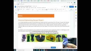 Reverse Engineering Design Project Overview PLTW using OnShape (Design and Modeling)