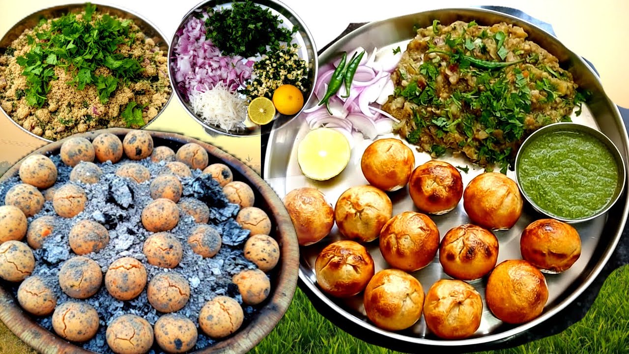 #गाँव/के/असली/मसालों वाला चटपटा बाटी चोखा | पारंपरिक जीवन#बाटीचोखा #लिट्टीचोखा #ParamparikJivan 