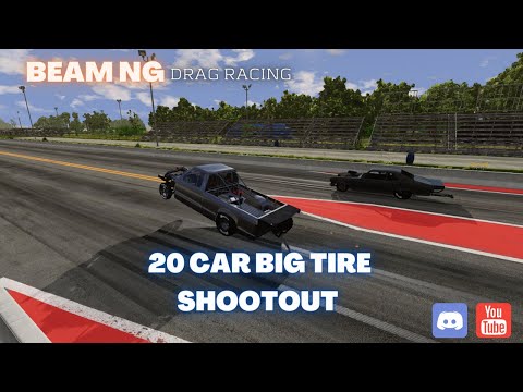 BEAM NG DRAG RACING BIG TIRE SHOOTOUT -BeamNG DRIVE /CRASHBOSSTV - YouTube