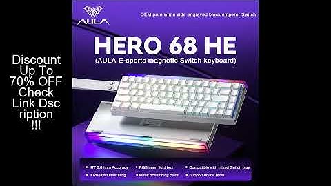 AULA HERO 68HE Magnetic Switch Keyboard Rapid Trigger 8K Return Esports Gamer Keyboard RGB Wired Gam