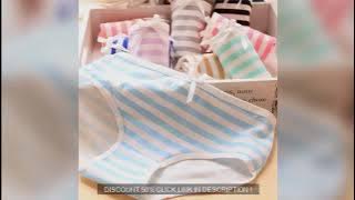 Special disc 11.11 Women Cute Sexy Underwear Panties Stripes Navy Bowknot Tanga Lovely Wo