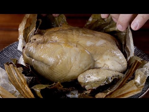 【1mintips】天下名菜叫化子雞，氣炸鍋一鍵搞定！不必一小時，不再厚工費時！！吃膩醉雞烤雞？試試叫化子紙包雞，保證荷香撲鼻～