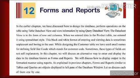 Std-11//Subject-Computer//Chapter-12//Forms and Reports//Explanation//By-Pathan Shahrukhkhan A.