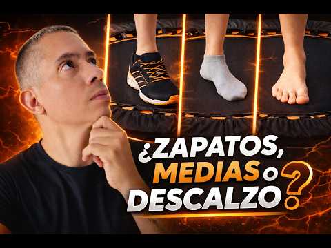 Descalzo, Medias o Zapatos: ¿Cuál es mejor para trampolín?