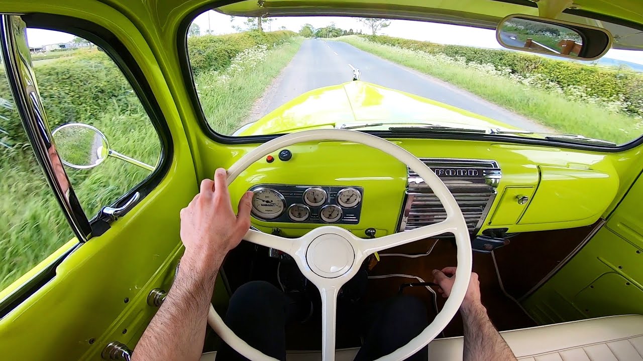 1950 Ford F2 Pick-up Flathead V8 T5 Manual - POV Test Drive & Walk-around | Fully Restored