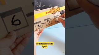 DIY Fish 🐠 Feeding Subtraction Board #shorts #tlm #mathstlm #kidslearning #preschoollearning