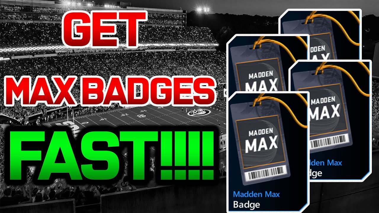 GET MADDEN MAX BADGES FASTER 105 OVR PLAYERS MADDEN MOBILE 20 YouTube