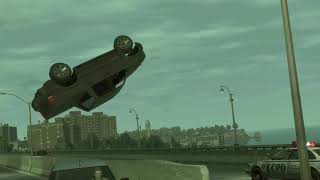 Grand Theft Auto IV - Car Chase Action & Crashes [Re-upload]