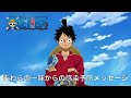 TVアニメ「ONE PIECE」麦わらの一味からの感染予防メッセージ　Important message from the "One Piece" Straw Hats