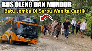 The bus swerved and went backwards‼️Batu Jomba was attacked by a beautiful woman