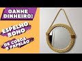 DIY Como Fazer um Espelho Boho de corda e papelão