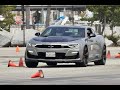 Autocross in Camaro SS 1LE, Port of Los Angeles, CA (Corner Exit)