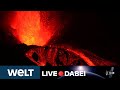 CUMBRE VIEJA BRODELT: Erdbeben erschüttern erneut Vulkangebiet auf La Palma | WELT Live dabei