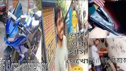 R15 V3 install wind shield bubble visor modification,,,🔥💥 By The Rohit Motovlogs,,,🔥