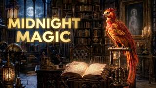 Wizard's Study at Midnight ⚗️ Rain & Fireplace Ambience for Deep Focus & Sleep - 3 Hours