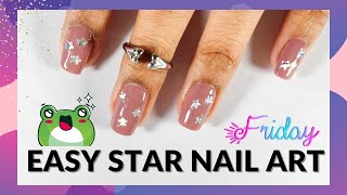 Easy Star Nail Art Within A Minute || #shorts #nailart #stars