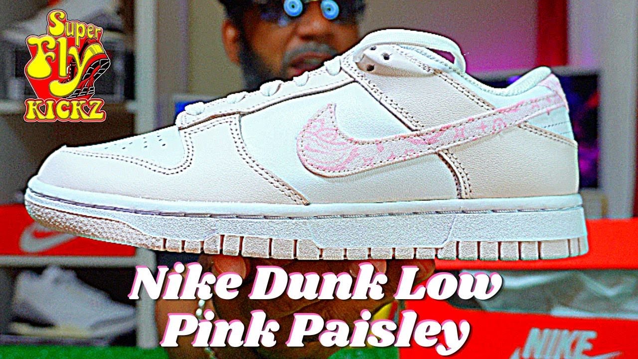 Nike Dunk Low Pink Paisley Review And Where To Buy "FIRE" CLEAN COLORWAY!